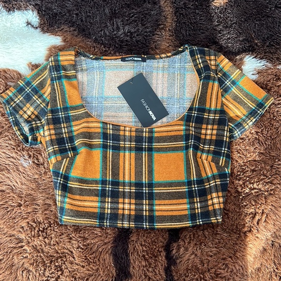 Fashion Nova Tops - Plaid Crop Top